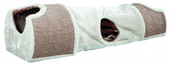 Туннель-когтеточка для кошек 110x30x38 см, светло-серый/коричневый