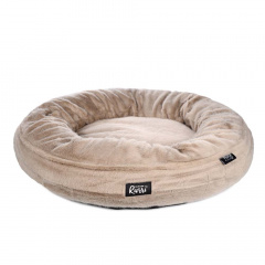 Лежак круглый для собак и кошек мелких пород, 55х16 см, бежевый