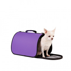 Сумка-переноска для кошек и собак мелких пород Хард, M, 40х25х25 см, фиолетовая