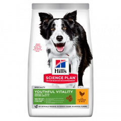 Сухой корм Hills Science Plan Senior Vitality для пожилых собак средних пород старше 7 лет, с курицей и рисом, 750гр