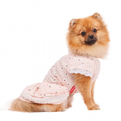 Платье для собак с ромашками M розовый (девочка)