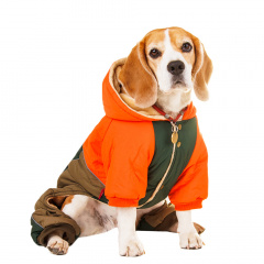 Комбинезон с капюшоном для собак 3XL оранжевый (унисекс)