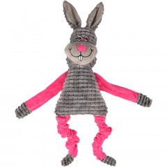 Игрушка с пищалкой и хрустом для собак Кролик Sonay, 48x14 см