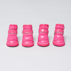 Ботинки-дутики для собак, XL, розовые