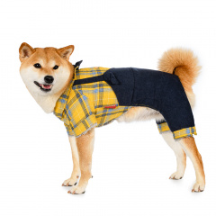 Костюм с рубашкой для собак 2XL желтый (унисекс)