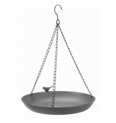Миска подвесная для птиц, металл, 2,2 л/ф 30 см, серый