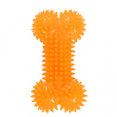 Игрушка для собак Косточка с шипами пищащая, 15,5 см