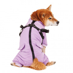 Комбинезон на молнии со шлейкой для собак 3XL фиолетовый (девочка)