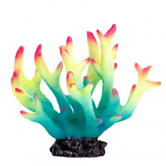Декор для аквариума Коралл бирюзовый 1468B 15x7x11 см