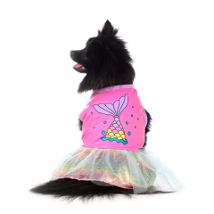 Платье для собак с рыбкой XS розовый (унисекс)