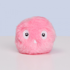 Игрушка для кошек Мячик плюшевый со звуком, 5,5 см, розовый