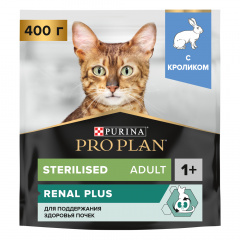 Sterilised Adult Сухой корм для поддержания здоровья почек у стерилизованных кошек и кастрированных котов старше 1 года, с кроликом, 400 гр.