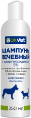 Okvet Шампунь лечебный с хлоргексидином 5% для кошек и собак, 250 мл