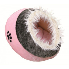 Лежак Мину для кошек и собак мелких пород, 41х42х26 см, розовый/серый
