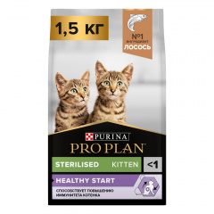 Sterilised сухой корм для котят для стерилизованных с лососем, 1,5 кг
