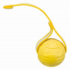 Игрушка для собак Мяч Sporting на верёвке, термопластичная резина, диаметр 6 см, длина 20 см