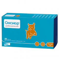 Онсиор Таблетки для собак для облегчения воспаления и боли, 5 мг, 28 шт.