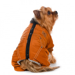 Комбинезон на молнии для собак M оранжевый (унисекс)