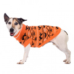 Свитер для собак Летучие мыши 50см 3XL оранжевый (унисекс)