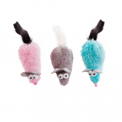 Игрушки с норковыми хвостами для кошек Мыши, 3 шт., цветные