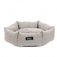 Лежак для кошек и собак мелких и средних пород, 50х50х12 см, серый