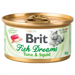 Влажный корм для кошек Fish Dreams Tuna & Squid, тунец и кальмар, 80г