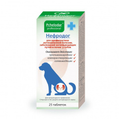 Нефродог Таблетки для заболеваний мочевыводящих путей и почек у собак 25 таблеток