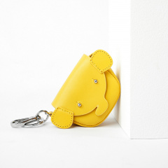 Кожаная сумочка для пакетиков - Oro Mini, Лимон