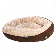 Лежак круглый для кошек и собак, 50x20 см, коричневый