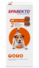 Таблетки от блох и клещей для собак 4,5-10 кг, 2 таблетки в упаковке