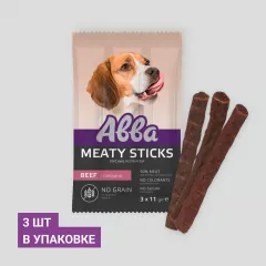 Лакомство для собак Мясные колбаски, говядина, 33г (3шт в упаковке)