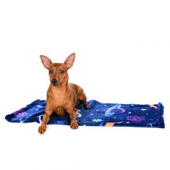 Плед Космос для кошек и собак всех размеров, 100х75 см, цвет в ассортименте