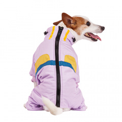 Комбинезон на молнии для собак XL фиолетовый (девочка)