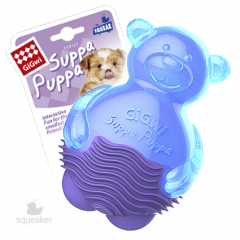 Игрушка для собак Мишка с пищалкой синий SUPPA PUPPA 9 см