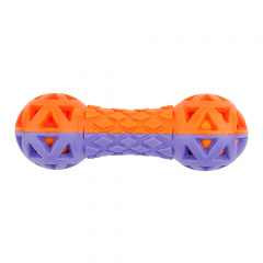 Игрушка для собак Гантель оранжевый-фиолетовый, 17 см