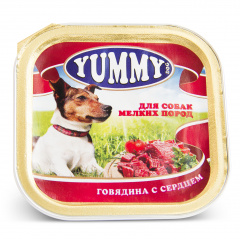 консервы для собак мелких пород, с говядиной и сердцем, 100 г