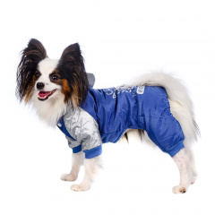 Комбинезон для собак голубой с капюшоном M