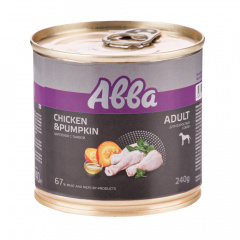 Adult Консервы для взрослых собак всех пород, цыпленок и тыква, 240 гр.