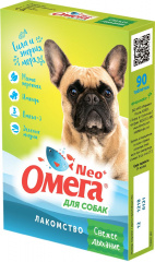 Омега Neo+ Лакомство мультивитаминное для собак с мятой и имбирем Свежее дыхание, 90 таб.