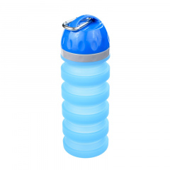 Бутылка для воды складывающаяся голубая