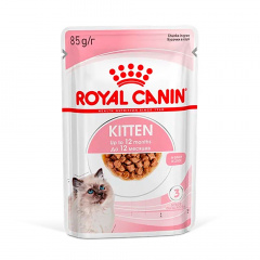 Kitten влажный корм для котят от 4 до 12 месяцев кусочки в соусе, 85 г