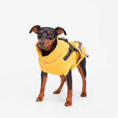 Куртка-жилетка со шлейкой для собак, M, желтая