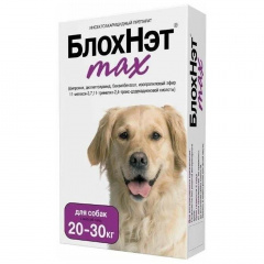 БлохНэт max Инсектоакарицидный препарат для собак весом от 20 до 30 кг, 3 мл