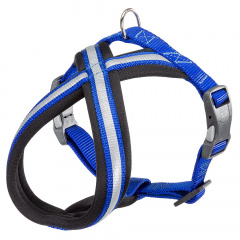 Шлейка со светоотражающей полоской и магнитными застежками для собак Daytona Cross, XL, синяя
