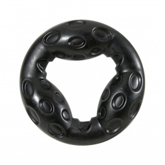Игрушка из термопластичной резины Кольцо Бабл, 18 см, чёрная
