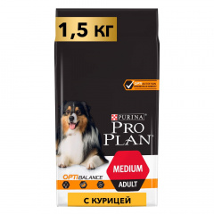 Everyday Nutrition Сухой корм для взрослых собак средних пород, с курицей, 1,5 кг