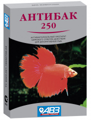 Антибак-250 (6 таб) антибактериальный препарат для рыб