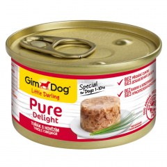 GimDog Pure Delight Консервы для собак из тунца с говядиной, 85 г
