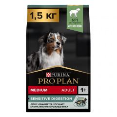 Sensitive Digestion Adult Сухой корм для взрослых собак средних пород с чувствительным пищеварением, с ягненком, 1,5 кг