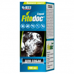 Fitodoc спрей для собак и щенков старше 2 месяцев от блох, клещей и комаров, 100мл